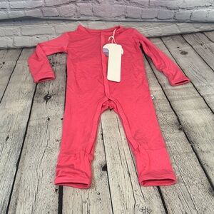 Bubble Baby Pink Bamboo Snap Romper